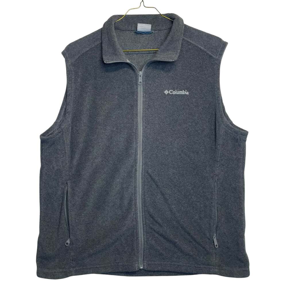 Columbia Steens Mountain Full Zip Fleece Vest Gray Men’s Large